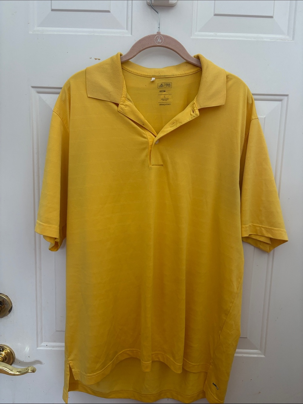 adidas Men's Yellow Polo Shirt